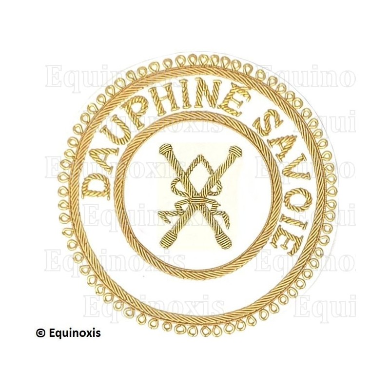 Badge / Macaron GLNF – Grande tenue provinciale – Grand Directeur des Cérémonies – Dauphiné Savoie – Brodé main